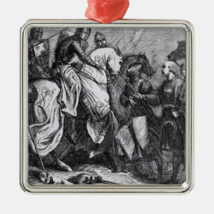 Henry III på striden av Lewes, 14th maj 1264 Julgransprydnad Metall
