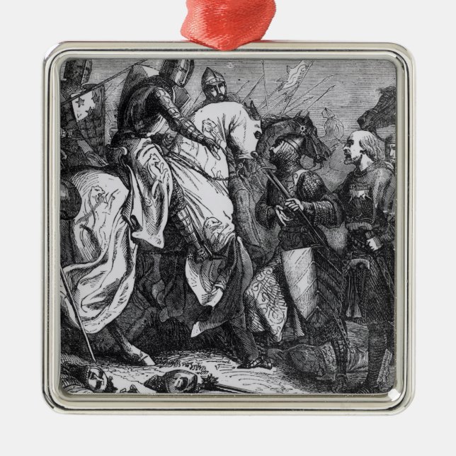 Henry III på striden av Lewes, 14th maj 1264 Julgransprydnad Metall (Framsidan)