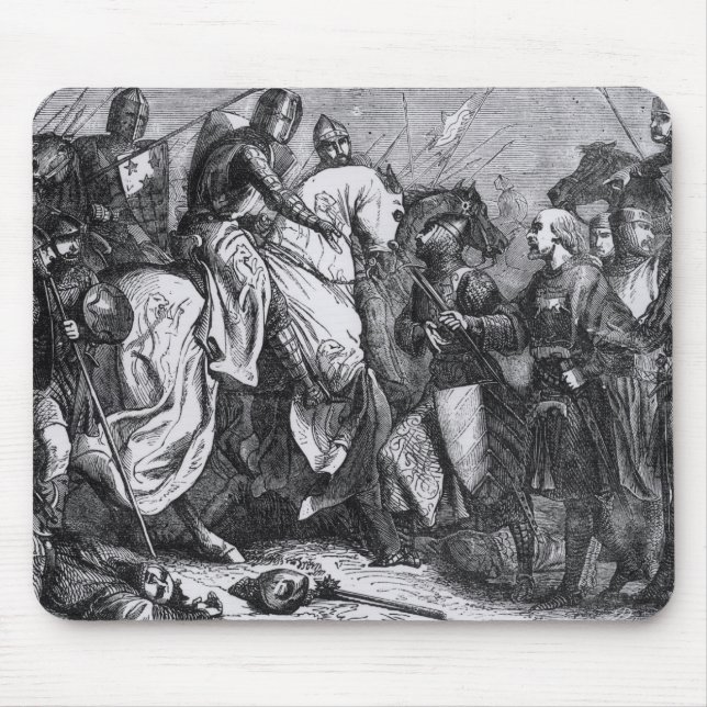 Henry III på striden av Lewes, 14th maj 1264 Musmatta (Framsidan)