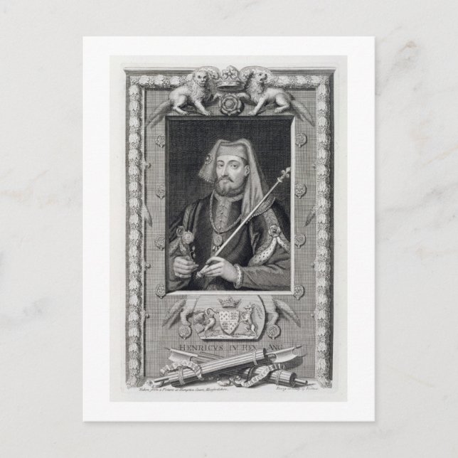 Henry IV (1367-1413) Kung i England från 1399, af Vykort (Framsida)
