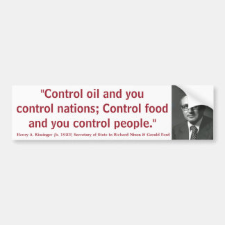 HENRY KISSINGER kontrollerar olje- nationer mat & Bildekal