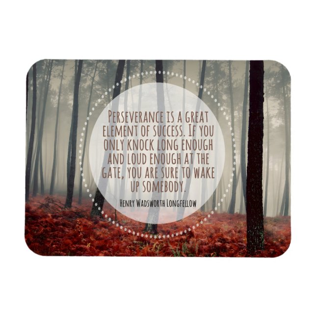 Henry Longmeditational Inspirational Quote Perseve Magnet (Horisontell)