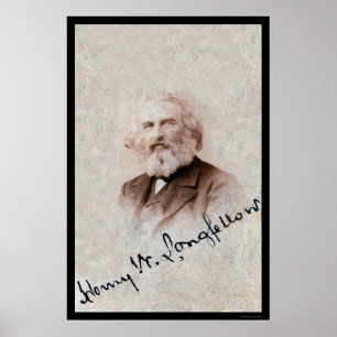 Henry Longriktigt Undertecknat kort 1860 Poster