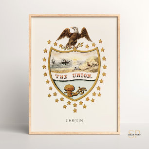 Henry Mitchell Oregon-staten Jackar om Arm 1876-Sä Poster