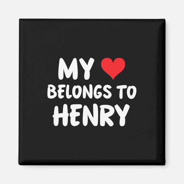 Henry - Mitt hjärta tillhör Henry - Kärlek  Magnet (Framsidan)
