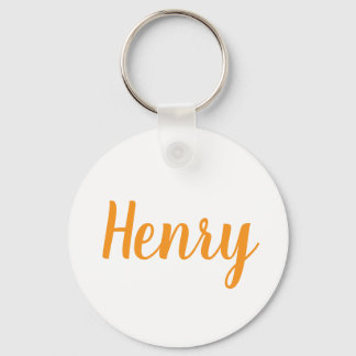 Henry name Metal ring keychain Nyckelring