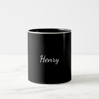 Henry Namn typografi Personligt Gåva Två-Tonad Mugg