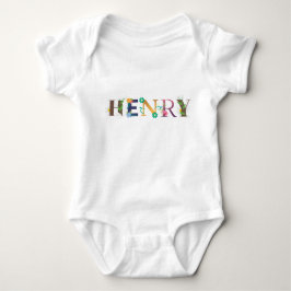 HENRY Namnkonst med broderade blommor T Shirt