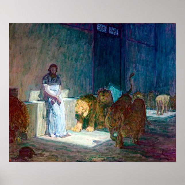 Henry Ossawa Tanner Daniel i Lejonen Den Poster (Framsidan)