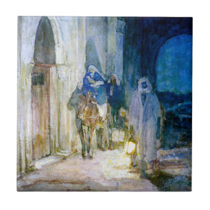 Henry Ossawa Tanner Flight in Egypten Kakelplatta