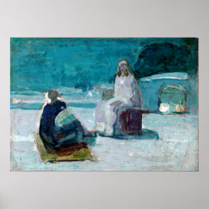Henry Ossawa Tanner Study for Jesus och Nicodemus Poster