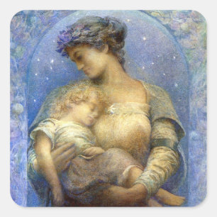 Henry Raymond Thompson: O Heliga Night Fyrkantigt Klistermärke