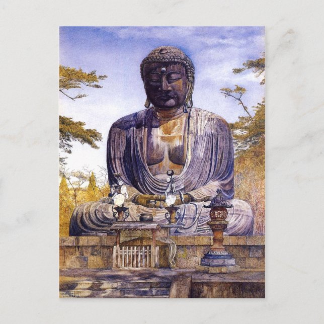 Henry Roderick Newman: Daibutsu i Kamakura, Japan Vykort (Framsida)