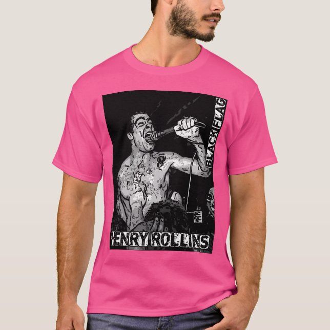 Henry Rolling Black Flagga Punk T Shirt (Framsida)