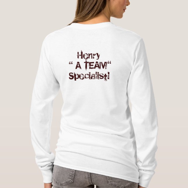 Henry skjortor för ett lag t-shirt (Baksida)