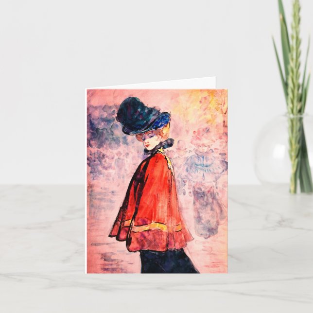 Henry Somm - Elegant i Red Cape Kort (Framsida)