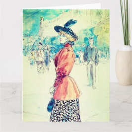 Henry Somm - Elegant på en boulevard Kort