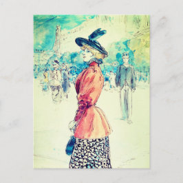 Henry Somm - Elegant på en boulevard Vykort