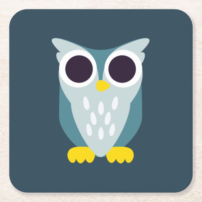 Henry ugglan underlägg papper kvadrat (Framsidan)