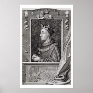 Henry V (1387-1422), efter en målning i Kensingto Poster