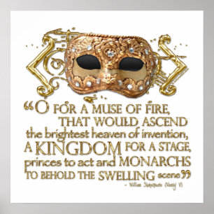 Henry V citationstecken (den guld- versionen) Poster