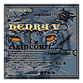 Henry V Motivational Tal Perfect Poster