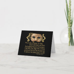 Henry V Quote (Guld version) Kort