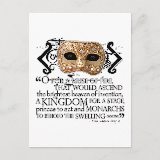 Henry V Quote Vykort (Framsida)