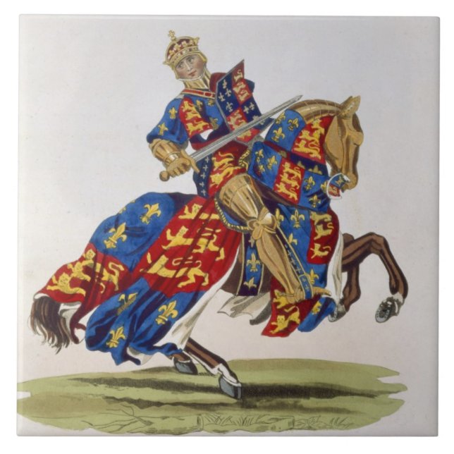 Henry VI, kung av England (1421-71), 1422, från 'A Kakelplatta (Framsidan)