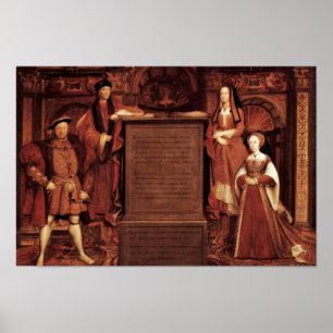 Henry Vii, Elizabeth of York, Henry Viii och Jane Poster