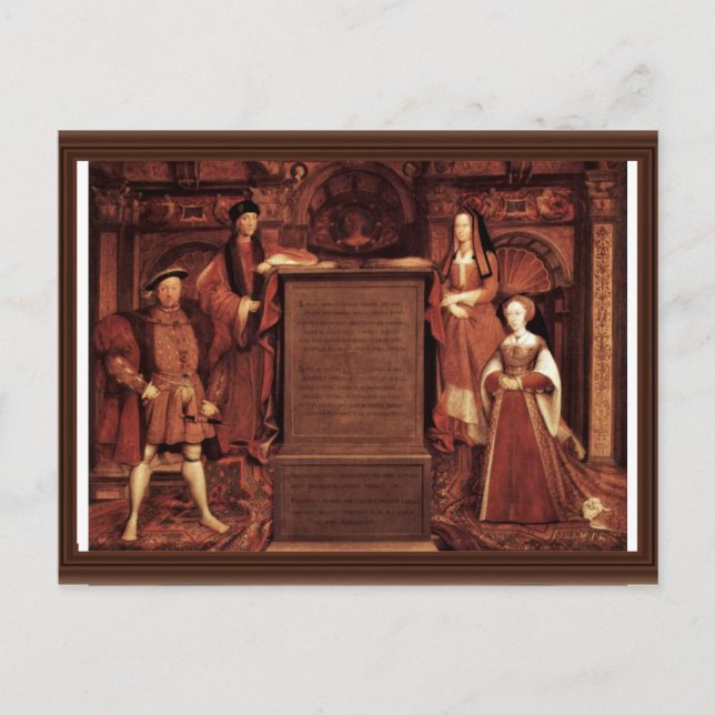 Henry Vii, Elizabeth of York, Henry Viii och Jane Vykort (Framsida)