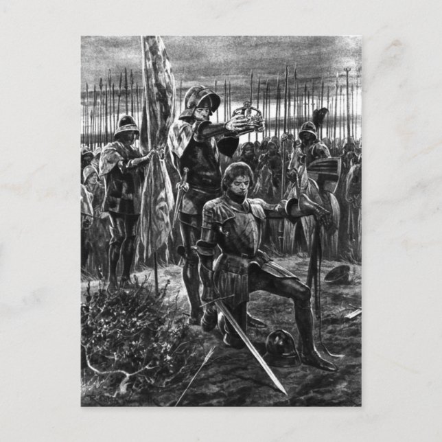Henry VII vid Bosworth Vykort (Framsida)