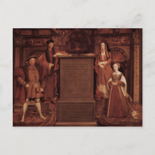 Henry VII&VIII,Elisabeth,Jane av Hans Holbein Vykort