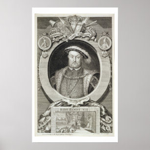 Henry VIII (1491-1547), efter en målning i Ro Poster