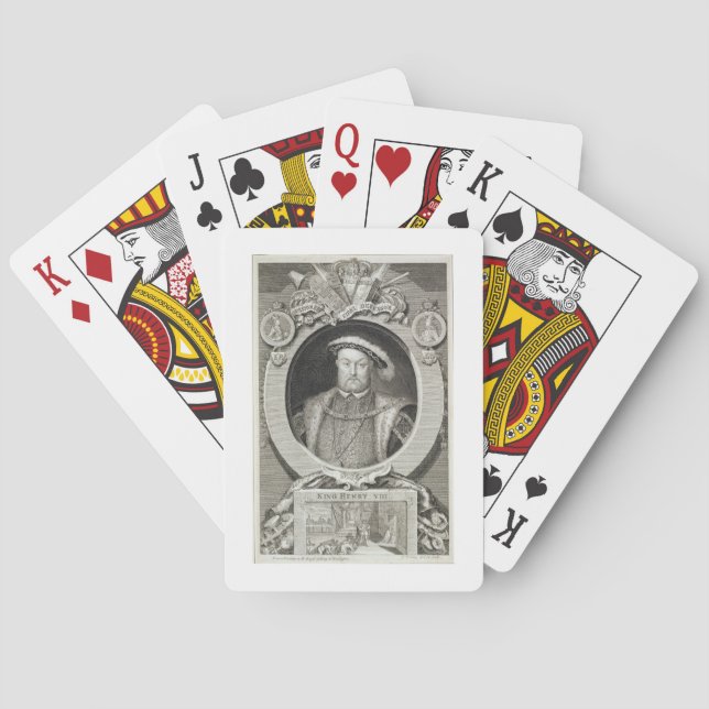Henry VIII (1491-1547), efter en målning i Ro Spel Kort (Baksidan)