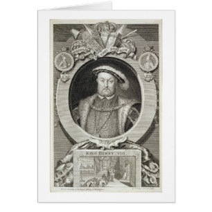 Henry VIII (1491-1547), efter en målning i Roen Hälsningskort