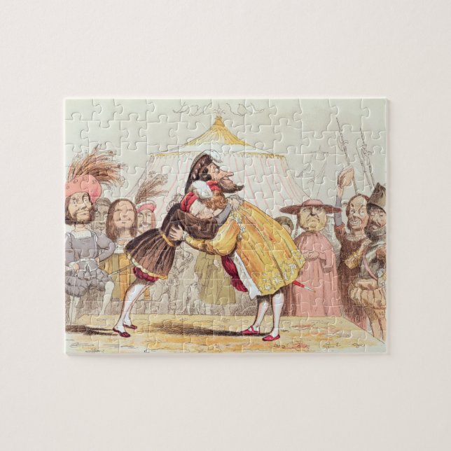 Henry VIII (1491-1547) och Francis mig av Pussel (Horisontell)