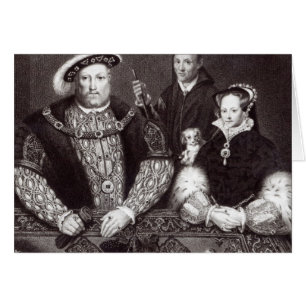 Henry VIII, hans dotter Queen Mary Hälsningskort