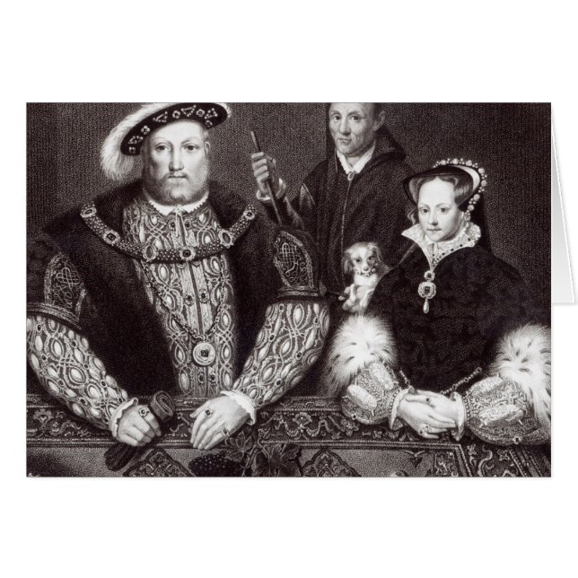 Henry VIII, hans dotter Queen Mary Hälsningskort (Framsidan Horizontal)