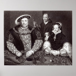 Henry VIII, hans dotterdrottning Mary Poster