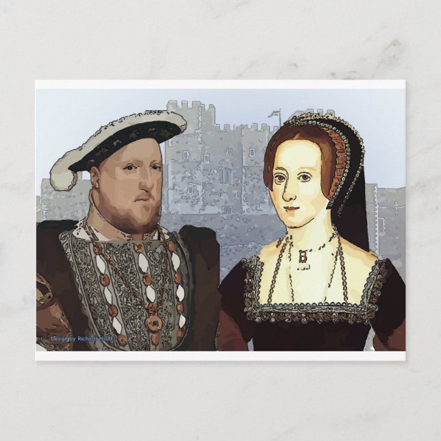 Henry VIII och Ann Boleyn Vykort (Framsida)