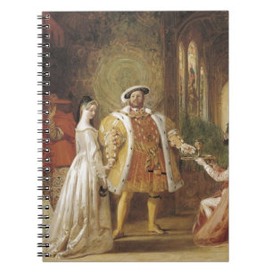 Henry VIII och Anne Boleyn Anteckningsbok Med Spiral