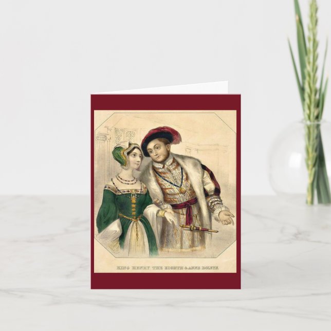 Henry VIII och Anne Boleyn Anteckningskort (Framsida)