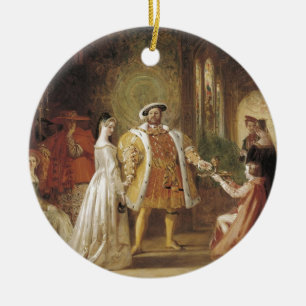 Henry VIII och Anne Boleyn Julgransprydnad Keramik