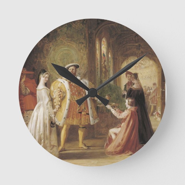 Henry VIII och Anne Boleyn Rund Klocka (Framsida)