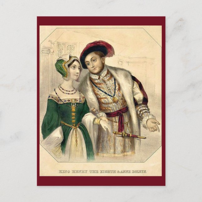 Henry VIII och Anne Boleyn Vykort (Framsida)