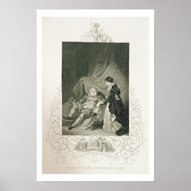 Henry VIII och Catherine Parr, i dramat Henry V Poster (Framsidan)