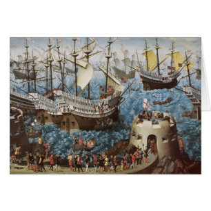 Henry VIII ombord den Henry nåden en Dieu Hälsningskort