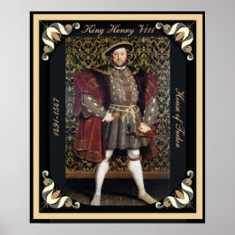 Henry VIII Porträtt med Framed Kant Poster