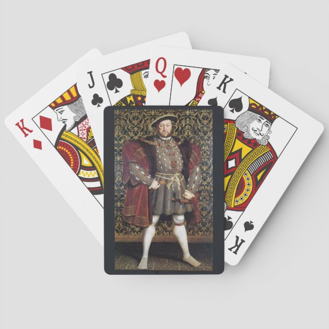 Henry VIII Porträtt Spel Kort (Baksidan)